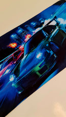 Mouse Pad Megarex Gamer 65x32x2mm Carro Need For  Speed Antiderrapante Borda Costurada Grande